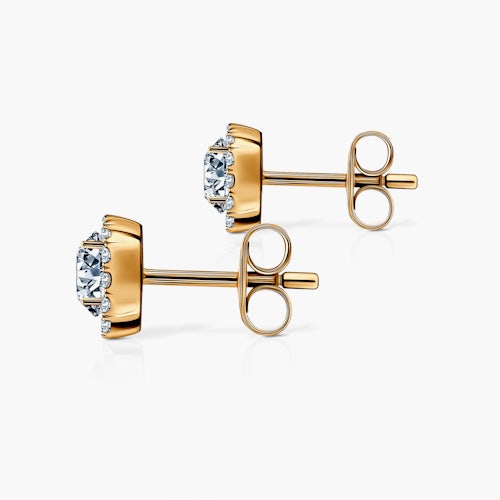 Kolczyki This is Love: złote, białe szafiry, diamenty